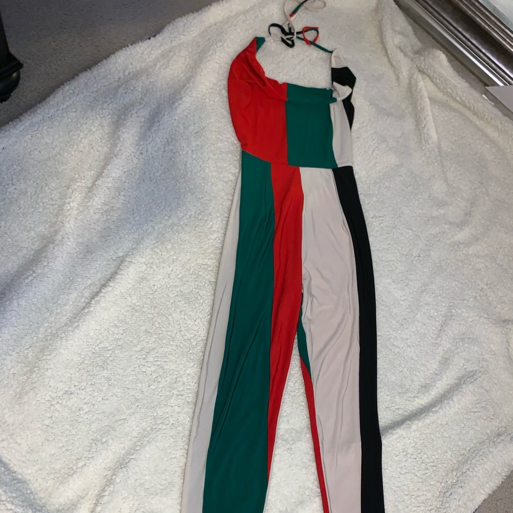 multicolor one piece full length bodysuit